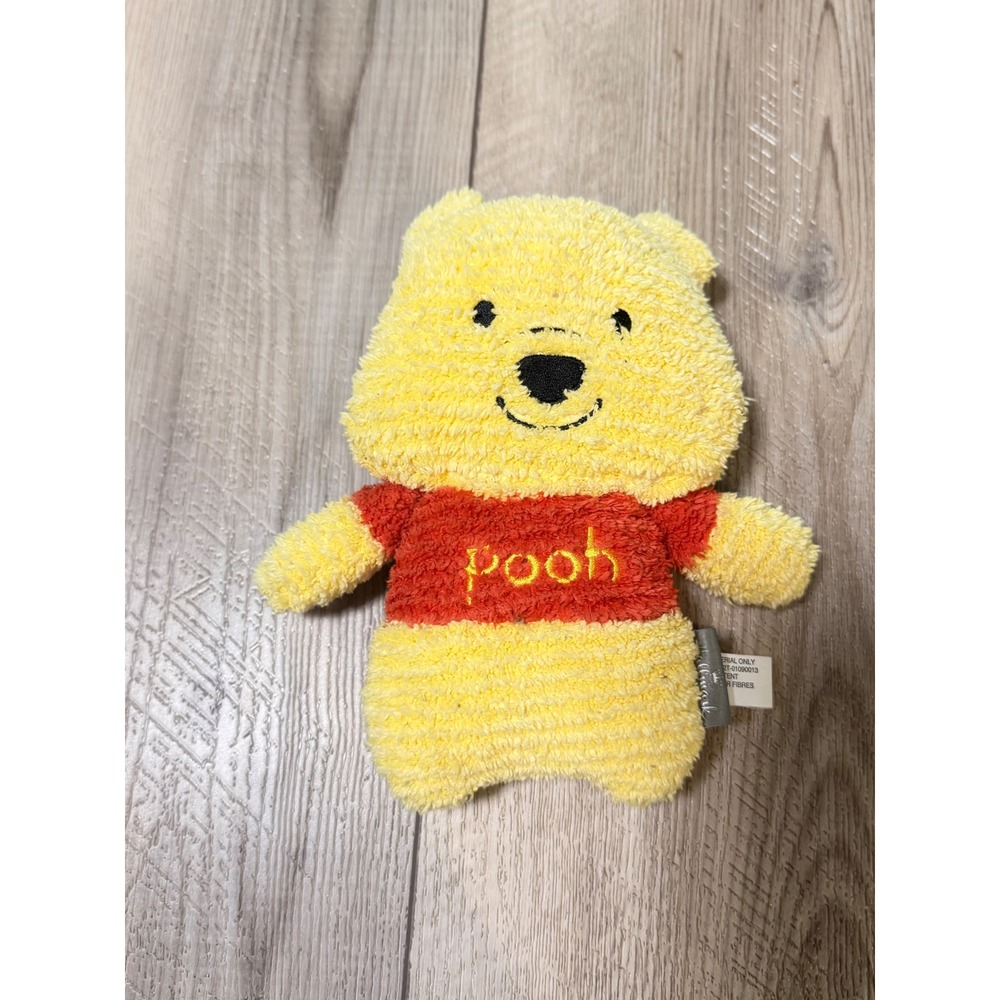 Winnie the Pooh Hallmark Plush Yellow Red Textured Stuffed Animal Disney Bear